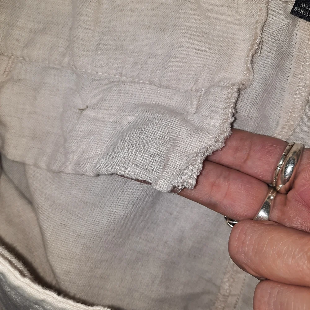 Banana Republic Linen/Cotton Cuff Crop Trouser Pant SZ 0